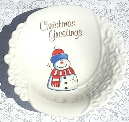 Snowman Bowl Christmas Greetings (Custom) Snowman Bowl Christmas Greetings (Custom)
