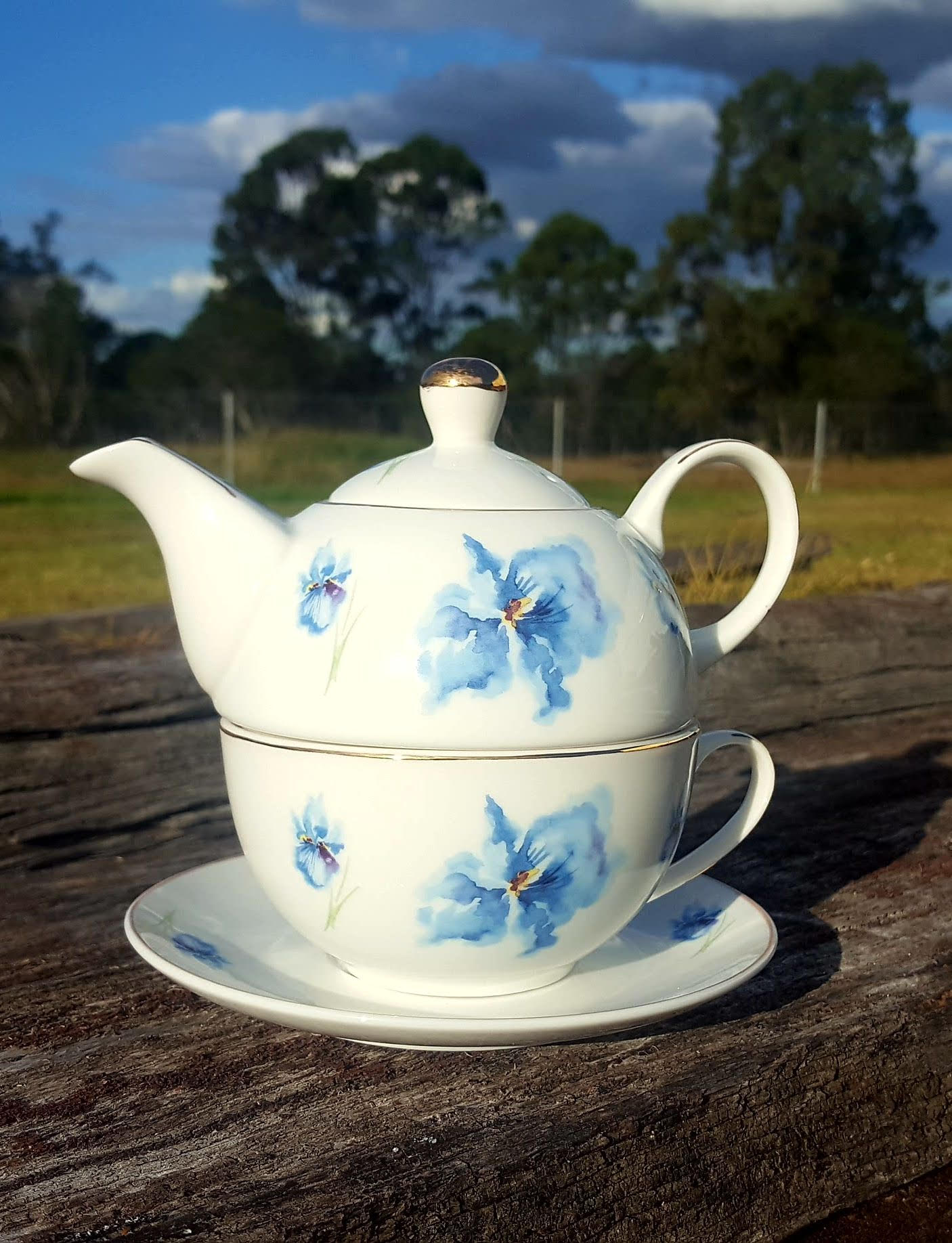 Blue Iris Tea for One (Custom) Blue Iris Tea for One (Custom)