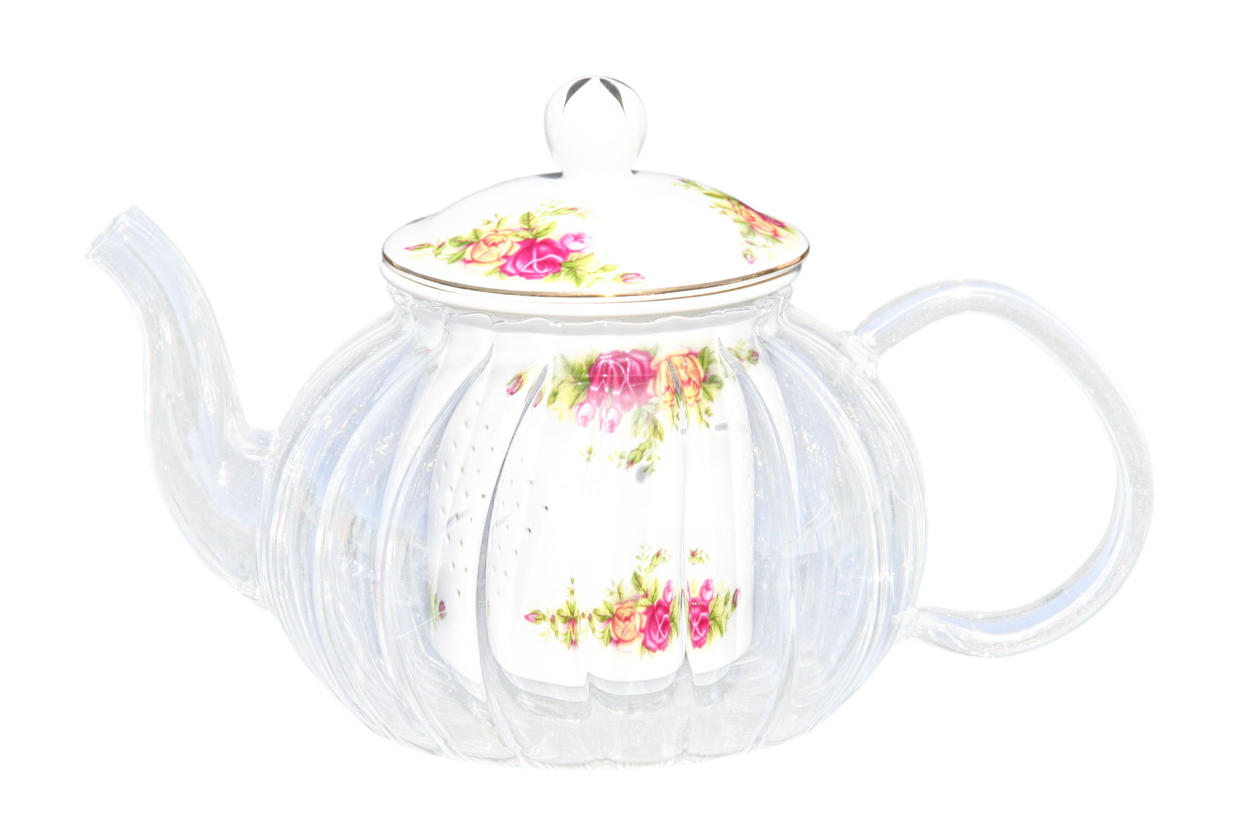 Glass/Porcelain infused Teapot Old England Glass/Porcelain infused Teapot Old England