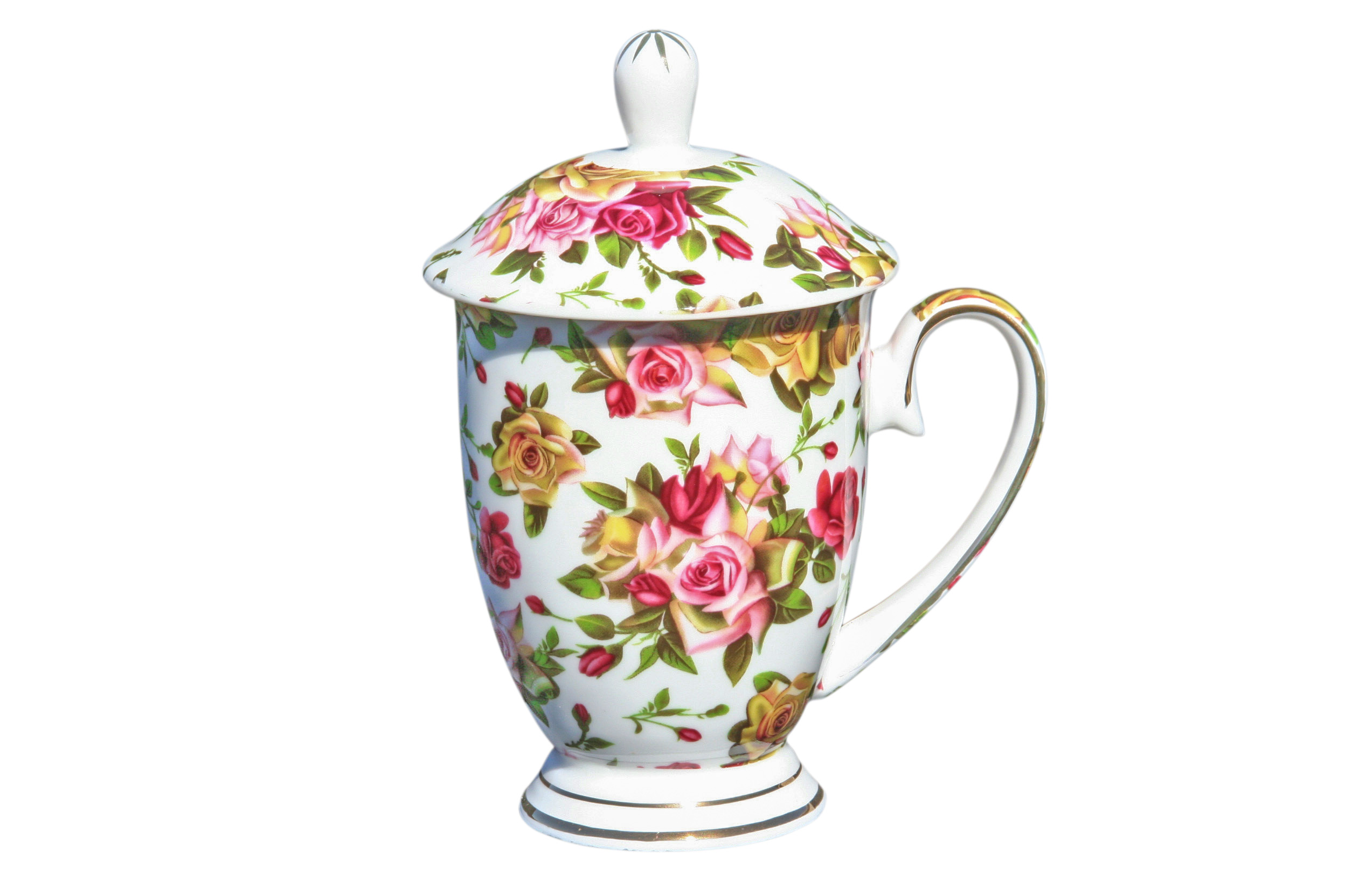 Beaker with Lid Vintage Roses Beaker with Lid Vintage Roses