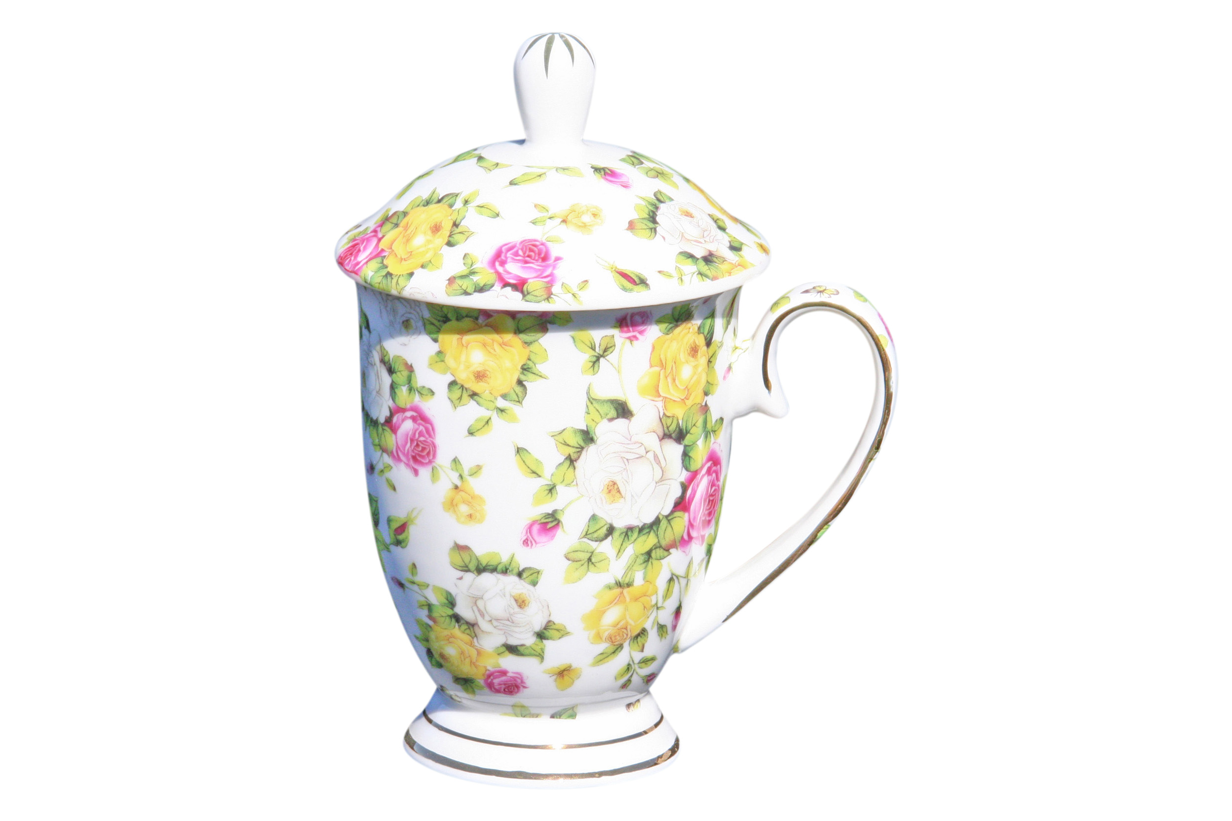 Beaker with Lid Garden Bouquet Beaker with Lid Garden Bouquet