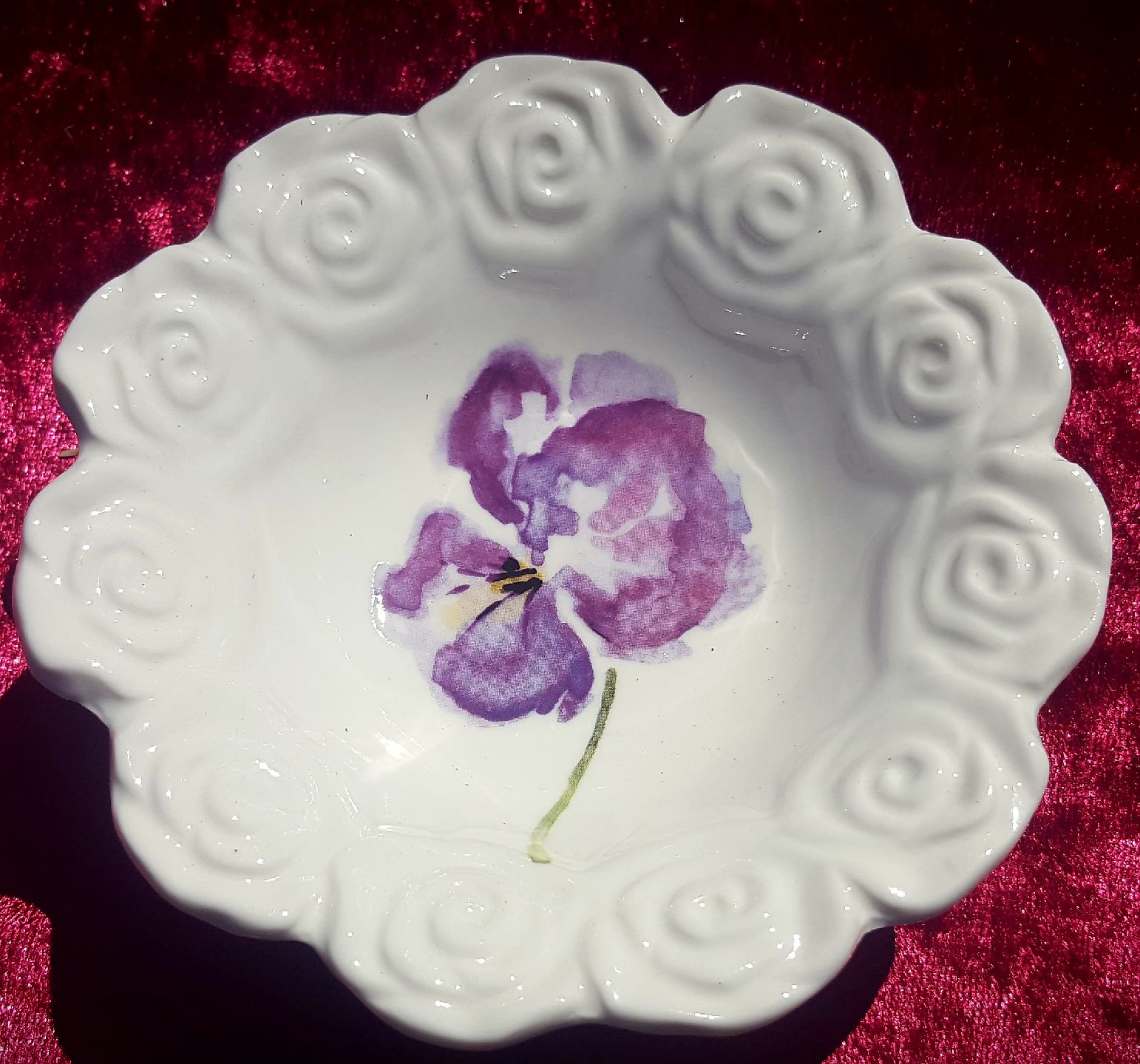 Pansy Romance Candy Bowl (Custom) Pansy Romance Candy Bowl (Custom)