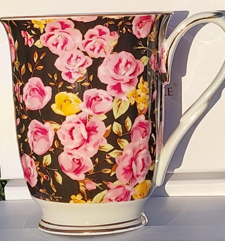 Midnight Rose Garden Chintz Beaker Midnight Rose Garden Chintz Beaker
